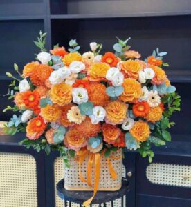 Giỏ Hoa Cam Trắng